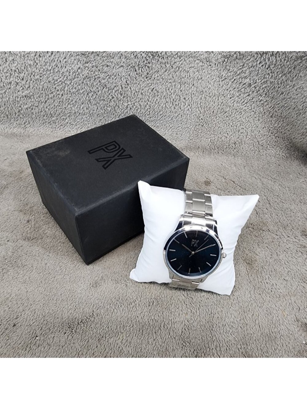 PX Watch Mens One Size Riley Blue Face Stainless Steel *NWT*